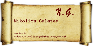 Nikolics Galatea névjegykártya